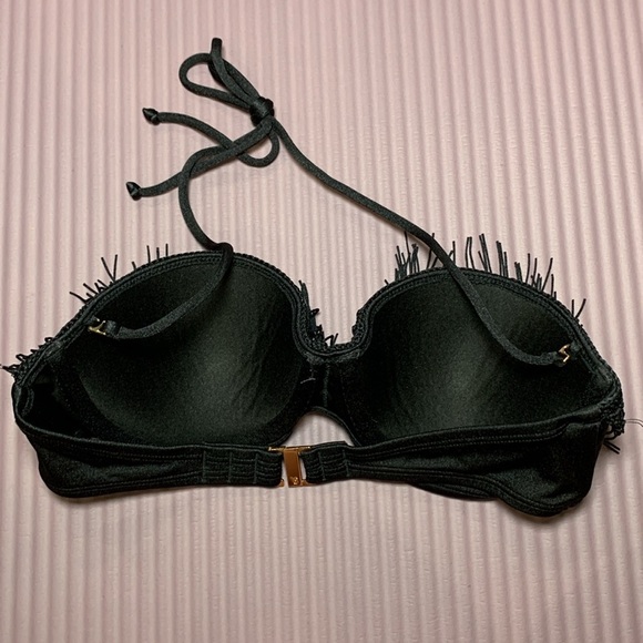 {Victoria’s Secret} Boho Black Fringe Bikini Top - Picture 3 of 4